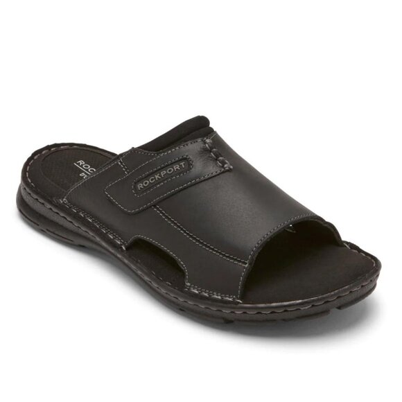 RockPort sandels Black, Leather 12 wide New in box - Picture 3 of 4